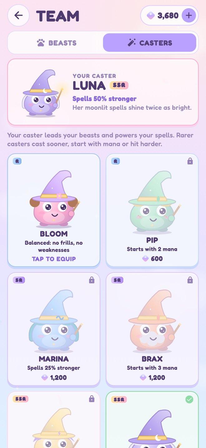 Spellbloom screenshot: Recruit a caster