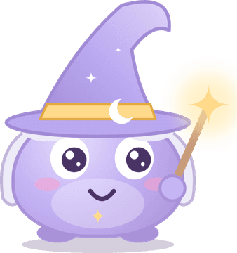 LUNA, a caster, raising her wand